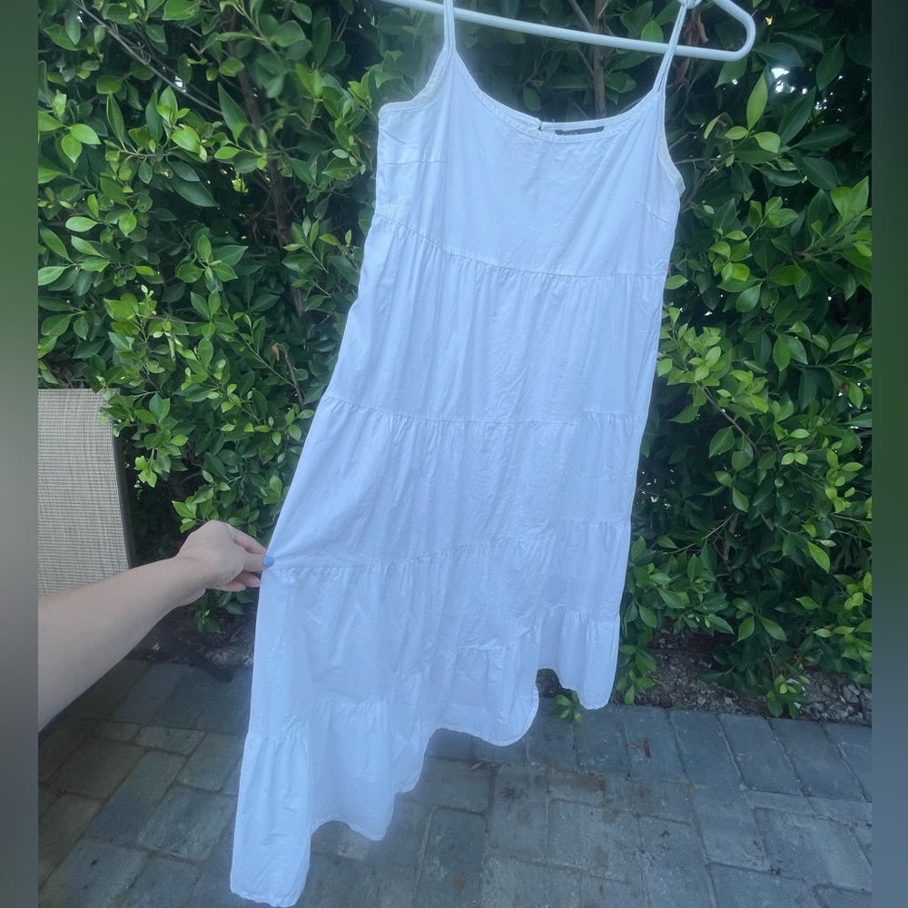 VCAY Solid Shirred Detail Hem long Dress